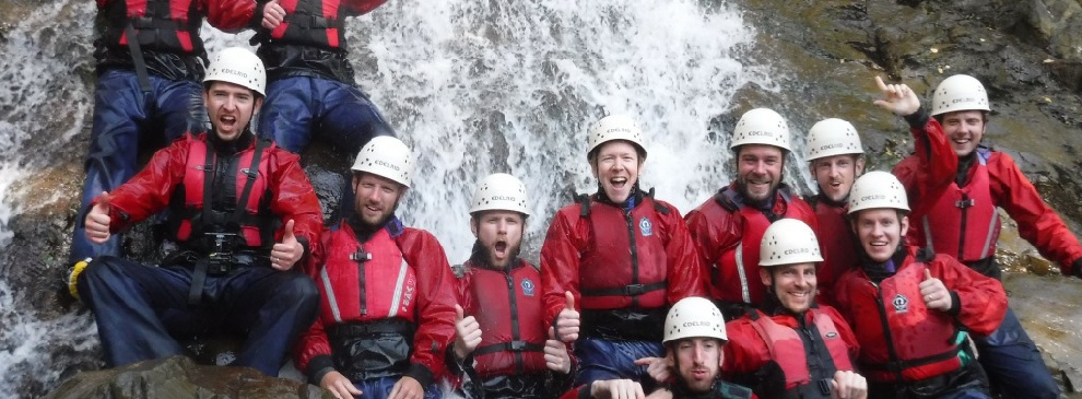 Canyon sessions are really popular with stag and hen parties in The Lake District.